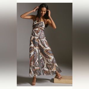 Anthropologie Ranna Gill Pleated Halter Jumpsuit NWT Size 12